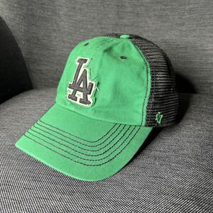 Los Angeles Dodgers '47 Brand Closer Stretch Trucker Cap Hat St Patricks Day MLB